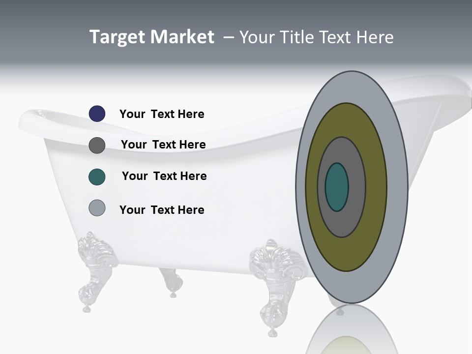 Old Style Bath Tub With Metal Legs PowerPoint Template