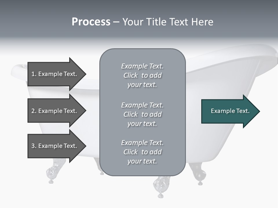 Old Style Bath Tub With Metal Legs PowerPoint Template