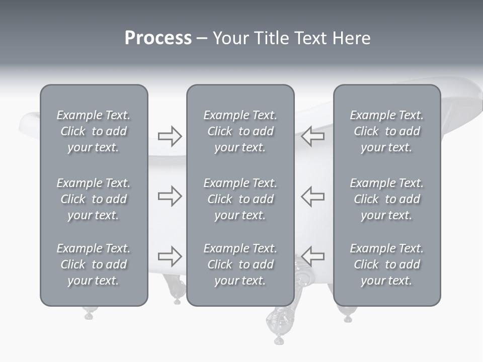 Old Style Bath Tub With Metal Legs PowerPoint Template