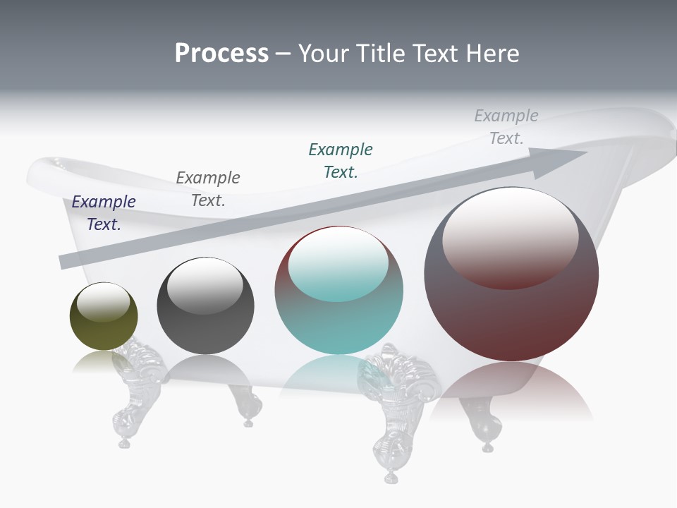 Old Style Bath Tub With Metal Legs PowerPoint Template