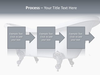 Old Style Bath Tub With Metal Legs PowerPoint Template
