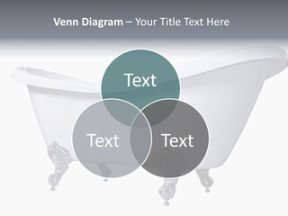 Old Style Bath Tub With Metal Legs PowerPoint Template