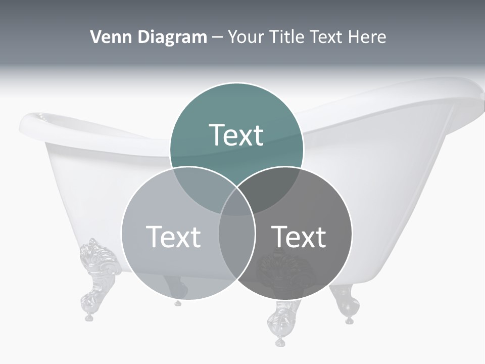 Old Style Bath Tub With Metal Legs PowerPoint Template