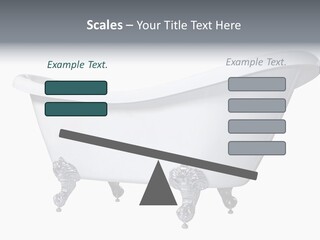 Old Style Bath Tub With Metal Legs PowerPoint Template