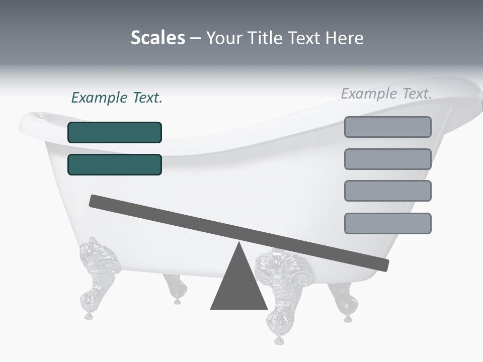 Old Style Bath Tub With Metal Legs PowerPoint Template