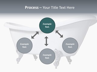 Old Style Bath Tub With Metal Legs PowerPoint Template