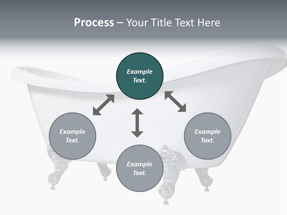 Old Style Bath Tub With Metal Legs PowerPoint Template