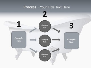 Old Style Bath Tub With Metal Legs PowerPoint Template