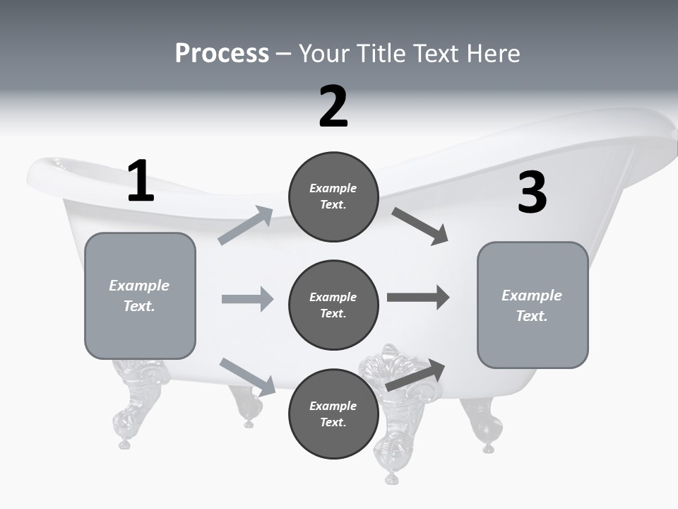 Old Style Bath Tub With Metal Legs PowerPoint Template