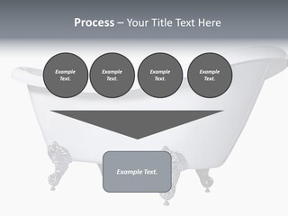Old Style Bath Tub With Metal Legs PowerPoint Template