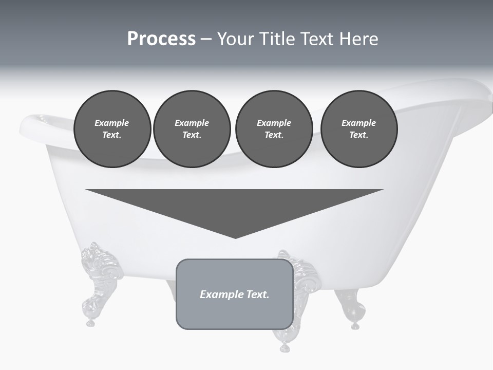 Old Style Bath Tub With Metal Legs PowerPoint Template