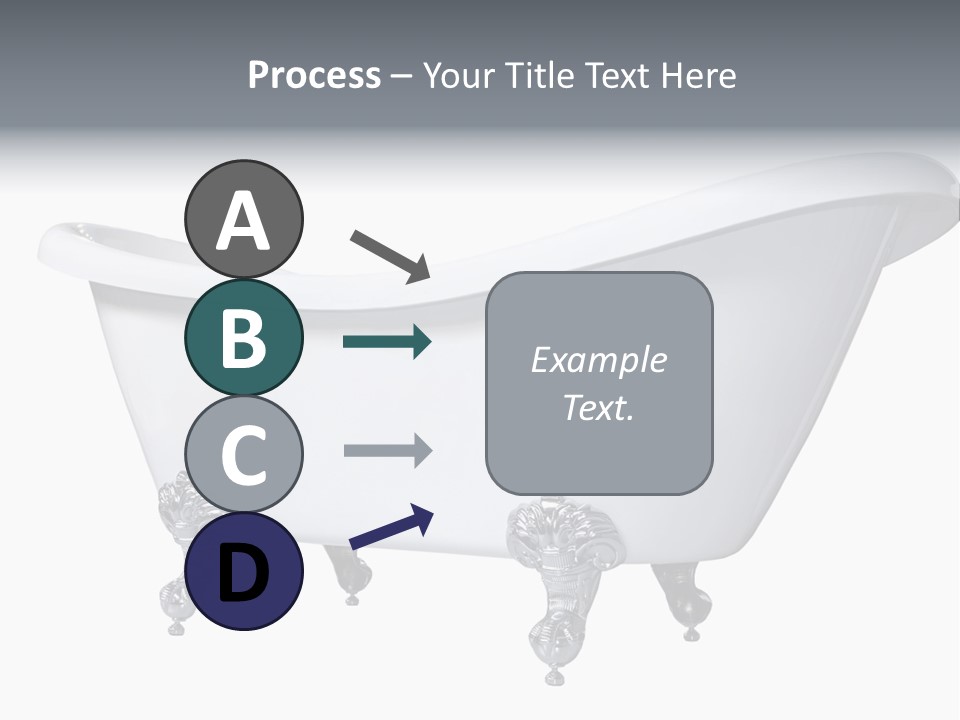 Old Style Bath Tub With Metal Legs PowerPoint Template