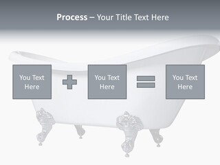 Old Style Bath Tub With Metal Legs PowerPoint Template