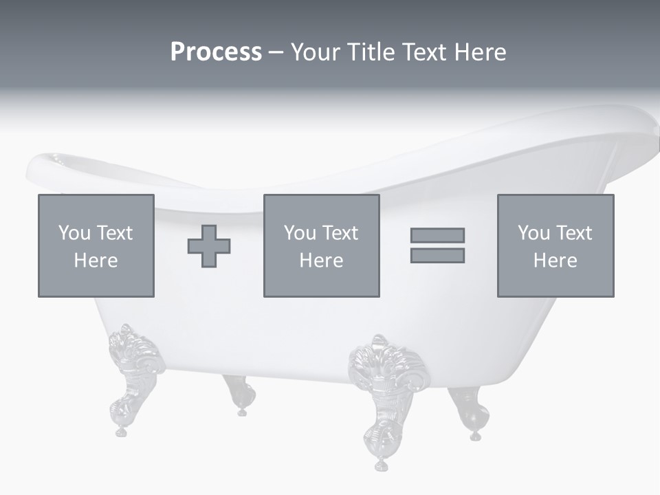 Old Style Bath Tub With Metal Legs PowerPoint Template