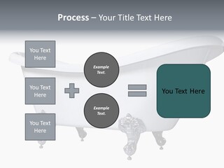 Old Style Bath Tub With Metal Legs PowerPoint Template