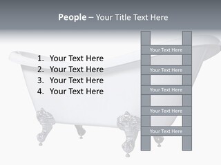 Old Style Bath Tub With Metal Legs PowerPoint Template