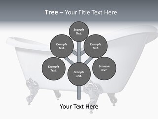 Old Style Bath Tub With Metal Legs PowerPoint Template
