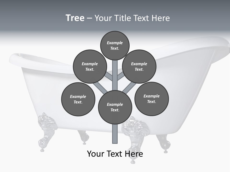 Old Style Bath Tub With Metal Legs PowerPoint Template