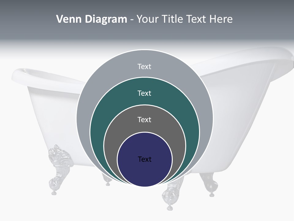 Old Style Bath Tub With Metal Legs PowerPoint Template