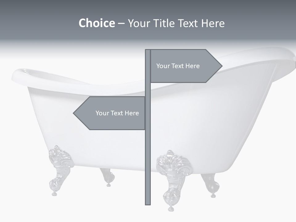 Old Style Bath Tub With Metal Legs PowerPoint Template