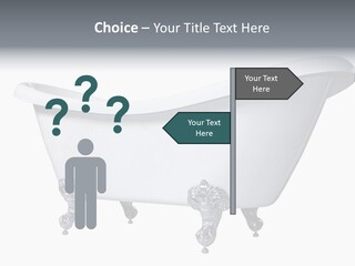 Old Style Bath Tub With Metal Legs PowerPoint Template