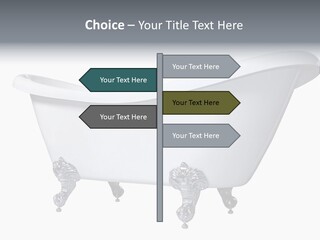 Old Style Bath Tub With Metal Legs PowerPoint Template