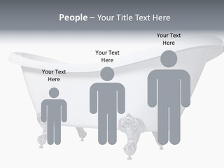 Old Style Bath Tub With Metal Legs PowerPoint Template