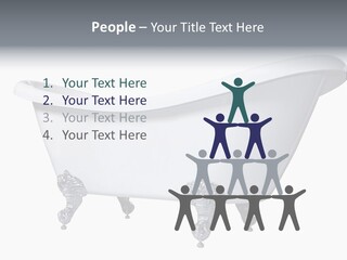 Old Style Bath Tub With Metal Legs PowerPoint Template