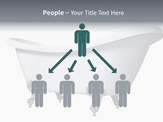 Old Style Bath Tub With Metal Legs PowerPoint Template