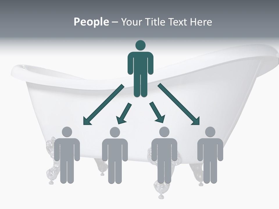 Old Style Bath Tub With Metal Legs PowerPoint Template