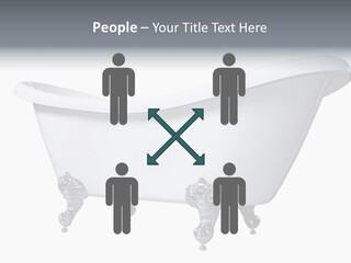 Old Style Bath Tub With Metal Legs PowerPoint Template