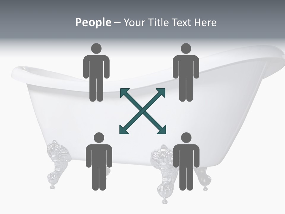 Old Style Bath Tub With Metal Legs PowerPoint Template