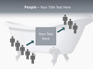 Old Style Bath Tub With Metal Legs PowerPoint Template