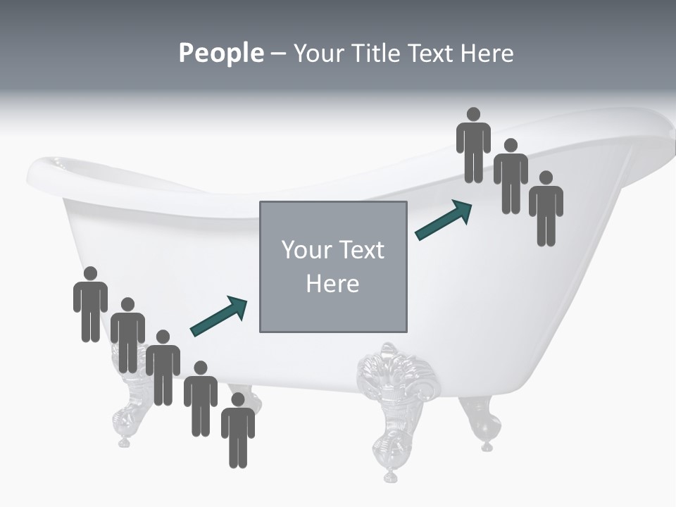 Old Style Bath Tub With Metal Legs PowerPoint Template