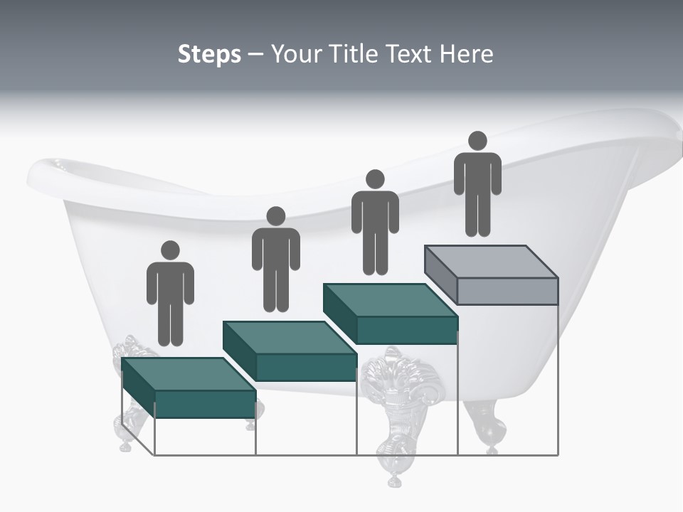 Old Style Bath Tub With Metal Legs PowerPoint Template