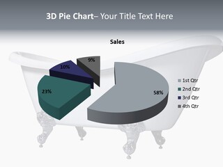 Old Style Bath Tub With Metal Legs PowerPoint Template