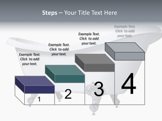 Old Style Bath Tub With Metal Legs PowerPoint Template
