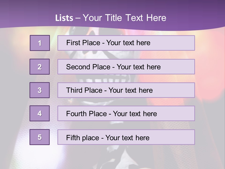 Festive Skeleton Bride And Flowers On A Colorful Background Perfect For Dia-De-Los-Muertos PowerPoint Template