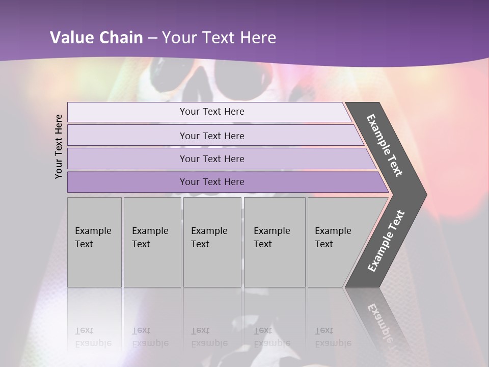 Festive Skeleton Bride And Flowers On A Colorful Background Perfect For Dia-De-Los-Muertos PowerPoint Template