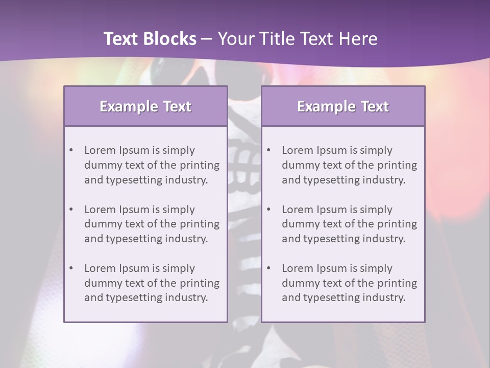 Festive Skeleton Bride And Flowers On A Colorful Background Perfect For Dia-De-Los-Muertos PowerPoint Template