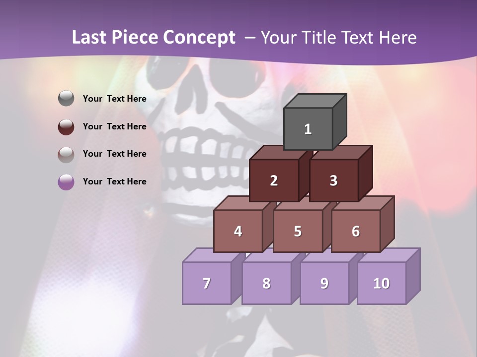 Festive Skeleton Bride And Flowers On A Colorful Background Perfect For Dia-De-Los-Muertos PowerPoint Template