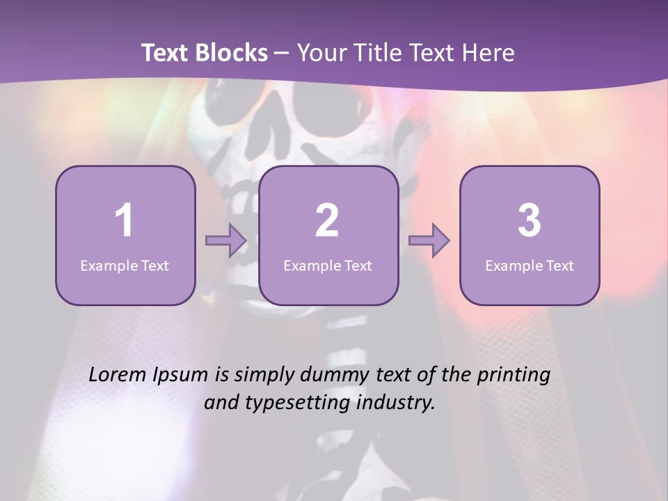 Festive Skeleton Bride And Flowers On A Colorful Background Perfect For Dia-De-Los-Muertos PowerPoint Template