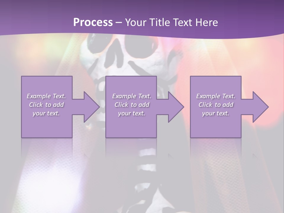 Festive Skeleton Bride And Flowers On A Colorful Background Perfect For Dia-De-Los-Muertos PowerPoint Template