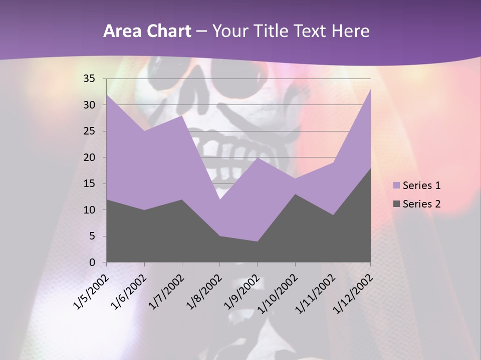 Festive Skeleton Bride And Flowers On A Colorful Background Perfect For Dia-De-Los-Muertos PowerPoint Template