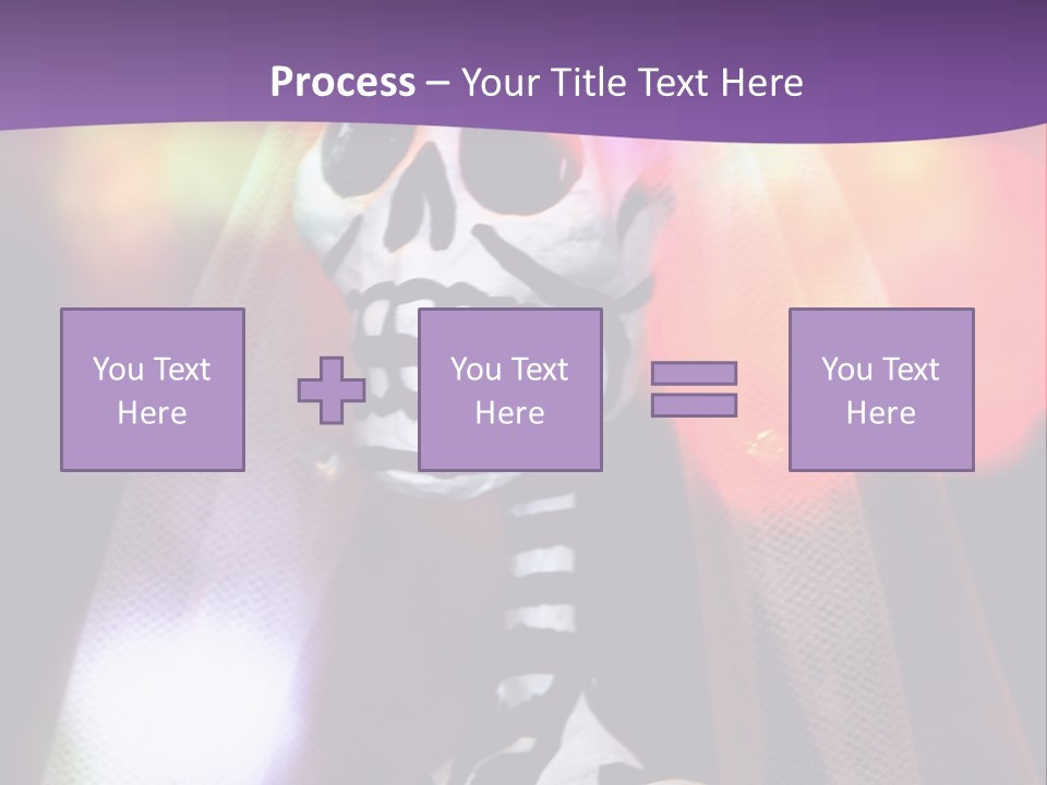 Festive Skeleton Bride And Flowers On A Colorful Background Perfect For Dia-De-Los-Muertos PowerPoint Template