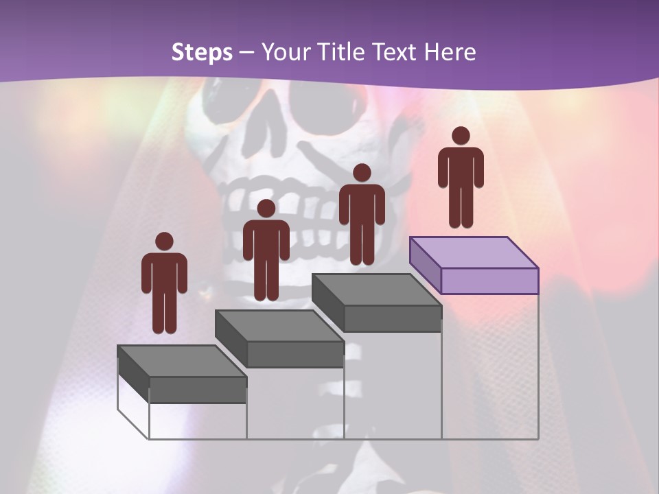 Festive Skeleton Bride And Flowers On A Colorful Background Perfect For Dia-De-Los-Muertos PowerPoint Template