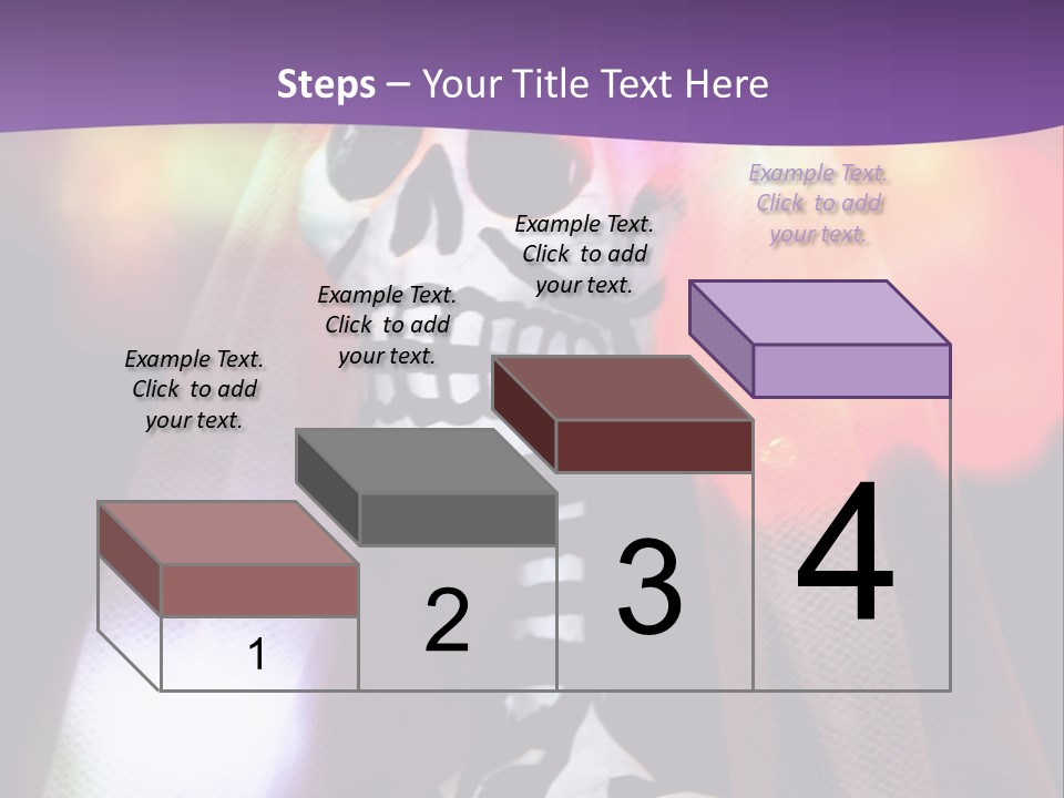 Festive Skeleton Bride And Flowers On A Colorful Background Perfect For Dia-De-Los-Muertos PowerPoint Template