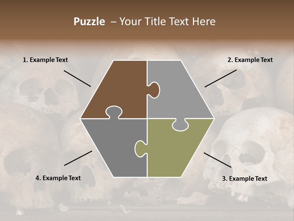 Skulls From A Mass Grave Of Khmer Rouge Victims In Choeung Ek Aka The Killing Fields Near Phnom Penh, Cambodia. PowerPoint Template