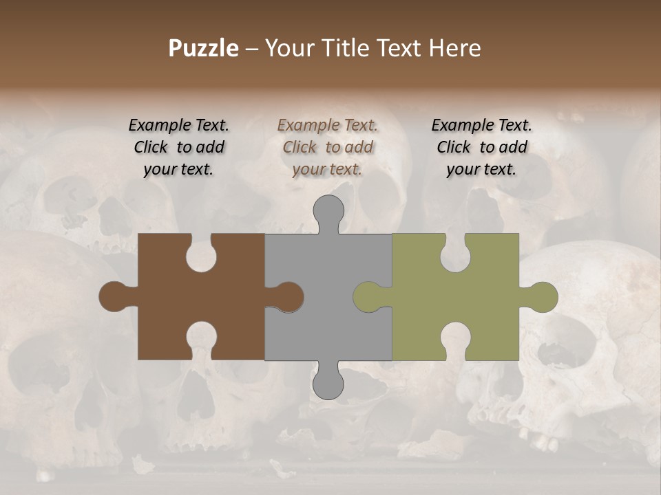 Skulls From A Mass Grave Of Khmer Rouge Victims In Choeung Ek Aka The Killing Fields Near Phnom Penh, Cambodia. PowerPoint Template