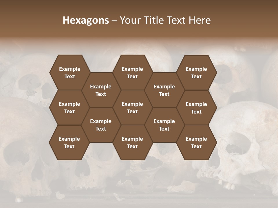 Skulls From A Mass Grave Of Khmer Rouge Victims In Choeung Ek Aka The Killing Fields Near Phnom Penh, Cambodia. PowerPoint Template